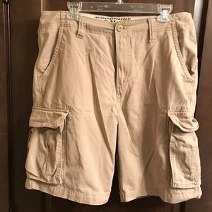 Old Nave Khaki Cargo Shorts Waist 34
